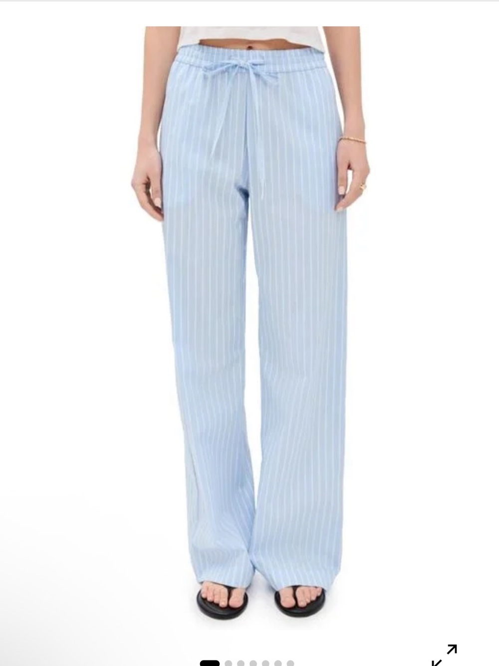 Enza Costa Women’s Blue Poplin Resort Pants Large